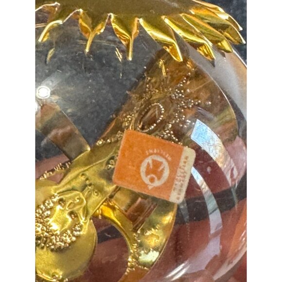 Vintage Resi Lenz Gold Foil Angel Blown Glass Ornament Western Germany C1960's - Picture 6 of 7